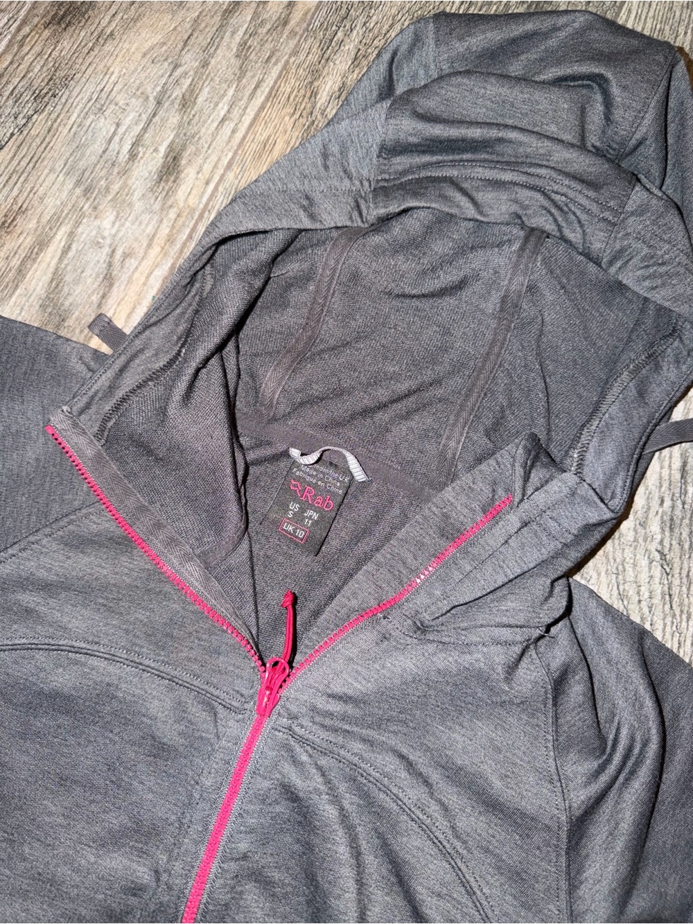 Rab Top-Out Hoody Gray Full Zip Hiking Hoodie Women’s Small